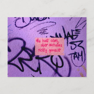 Aufmunternde Postkarte StreetArt Vykort