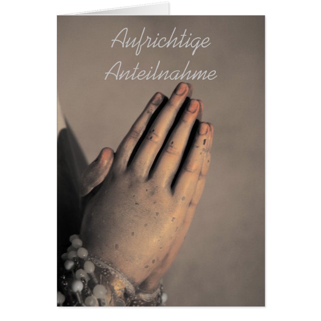 Aufrichtige Anteilnahme Hälsningskort (Framsidan)