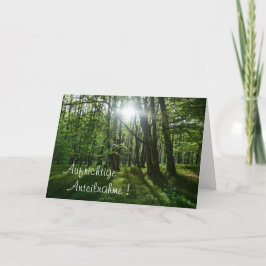 Aufrichtige Anteilnahme mit Wald Kort