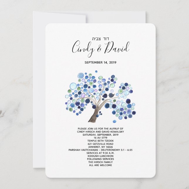 Aufruf Jewish bjudande - Romantic Forest (Framsida)