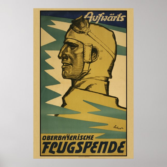 Aufwärts, Oberbayerische Flugspende WW1 poster (Framsidan)