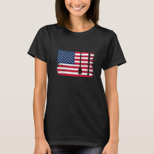 Auger Maker Patriotic US Flagga T Shirt