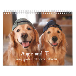 Augie och Ti 2014 guld- Retrieverkalender Kalender