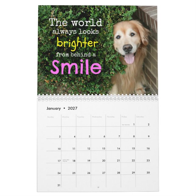 Augie och Ti 2014 guld- Retrieverkalender Kalender (Jan 2027)