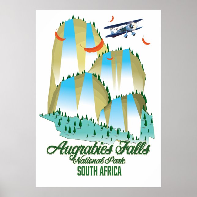 Augrabies Falls nationalpark South Afrika Poster (Framsidan)