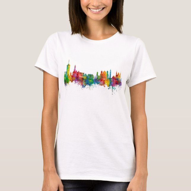 Augsburg Germany Skyline T Shirt (Framsida)