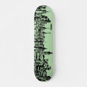 Augsburg Tyska huvudstaden Swabia Mini Skateboard Bräda 18,5 Cm
