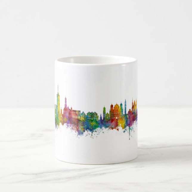 Augsburg Tyskland Skyline Kaffemugg (Center)