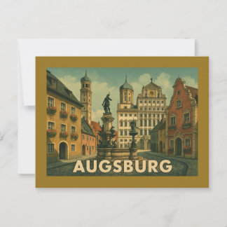 Augsburg Tyskland Stad Konst Vykort