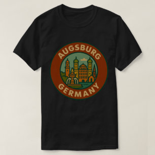 Augsburg Tyskland Stadssiluett T Shirt