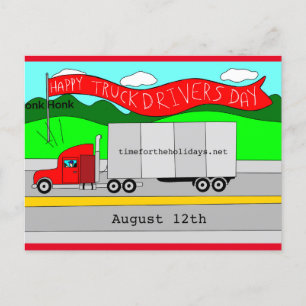 August 12:e är Lastbil-chaufförernas nationaldag Vykort