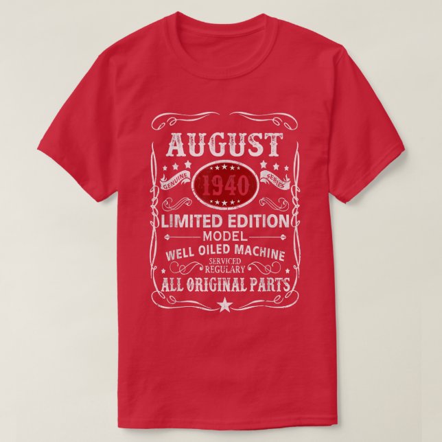 August 1940 Begränsad Edition Model well Oiled Mac T Shirt (Design framsida)