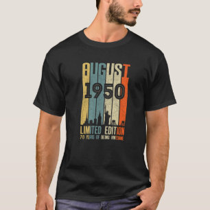 August 1950 T Shirt 70 Year Old Shirt 1950 Birthda