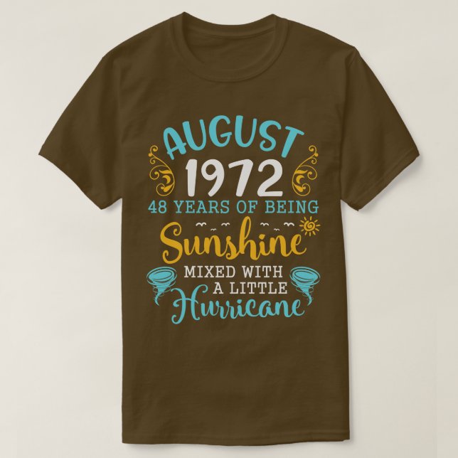 August 1972 Grattis på födelsedagen 48 år av solne T Shirt (Design framsida)