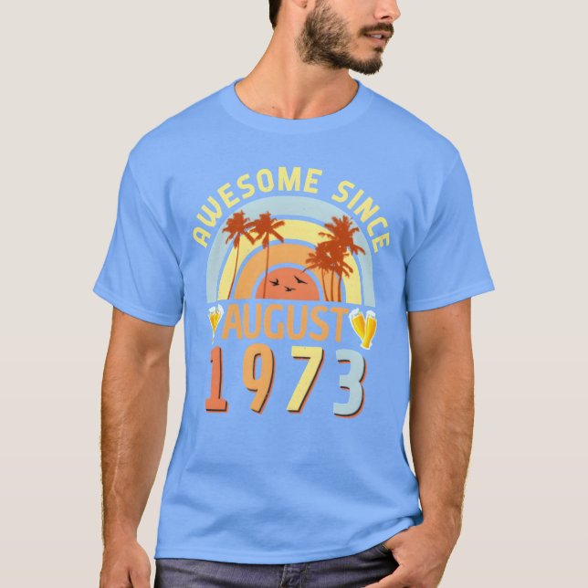 August 1973 Vintage family T Shirt (Framsida)