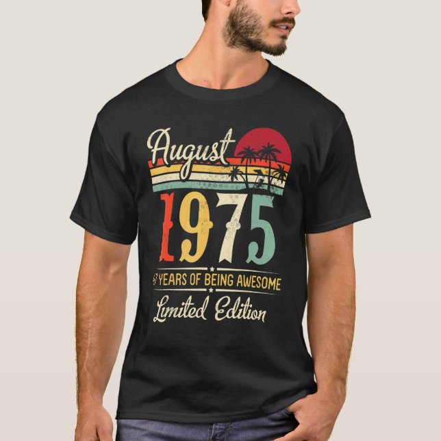 August 1975 47 Years Of Fantastisk Ltd Edition T Shirt (Framsida)