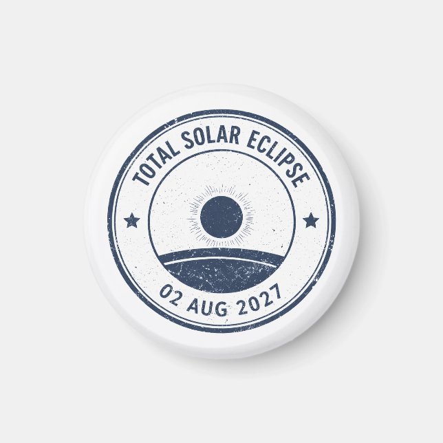 August 2 2027 Solar Eclipse Magnet (Framsidan)