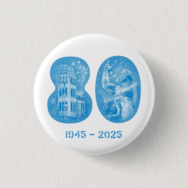August 5 NYC event 2025 Button - Small 1¼ Inch Knapp (Framsida)