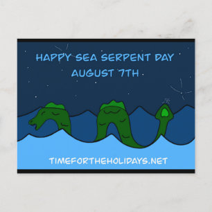 August 7:e är nationalhavets serpent Day Vykort