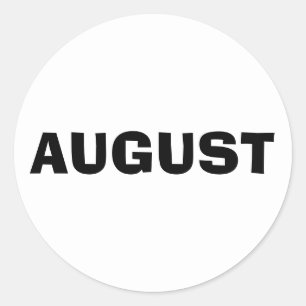August Ad Lib White Sticker av Janz Runt Klistermärke