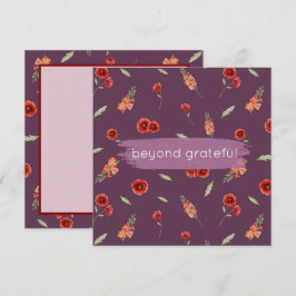 August Birth Flower Poppy Gladiolus Gratnice Tack Kort