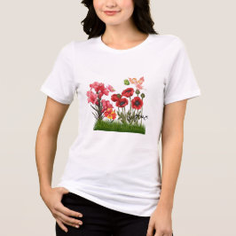 August Birth Flowers och Stone T Shirt