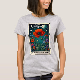 August Birth Monde Flower Poppy T-Shirt