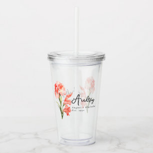 August Birth Month Flower Gladiolus Personlig Take Away Mugg