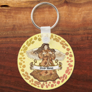 August Birthday Angel Keychain Nyckelring
