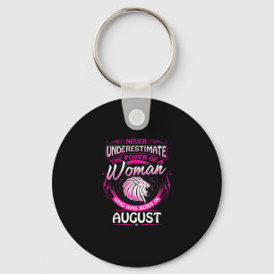August Birthday Gift Woman Leo Zodiac Astrology Nyckelring