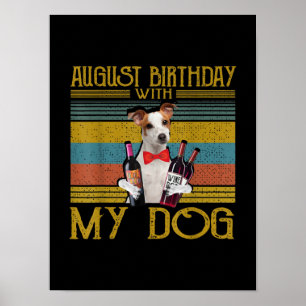 August Birthday med My Jack Russell Hund 2020 Poster