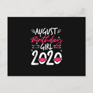 August Birthday Quarantine Gift Women Her Girl Meddelande Vykort