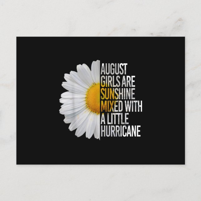 August Birthday Womens Gift Funny Quote Gift Helg Vykort (Framsida)