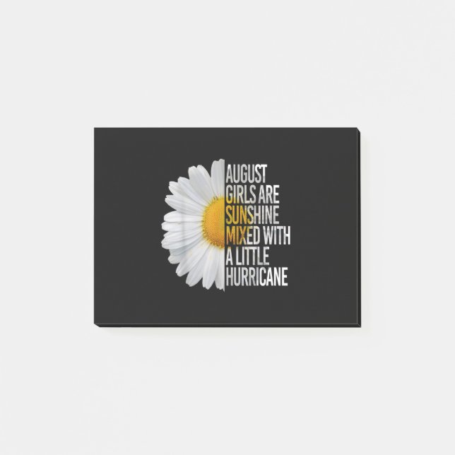 August Birthday Womens Gift Funny Quote Gift Post-it Block (Framsida)