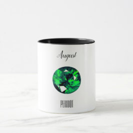August Birthstone Peridot Gemstone Art Mugg