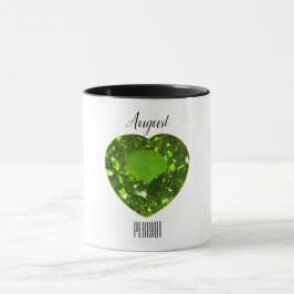 August Birthstone Peridot Gemstone Art Mugg