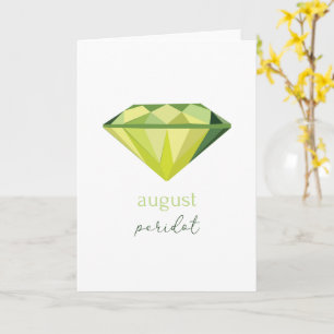 August Birthstone Peridot Kort