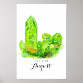 August Birthstone - Peridot Watercolor | POSTER