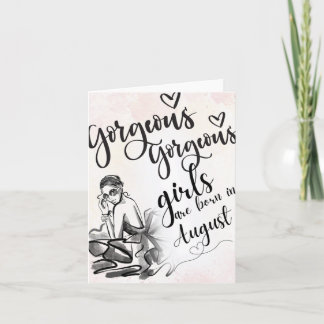 August Born Beauties Grattis på födelsedagen Greet Kort