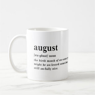 August Definition Födelsedag Kaffemugg