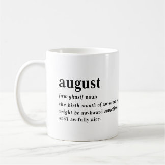 August Definition Födelsedag Kaffemugg