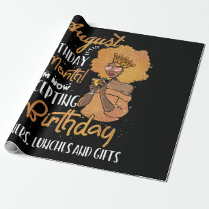 August Det är My Birthday Black August Leo Våg Presentpapper