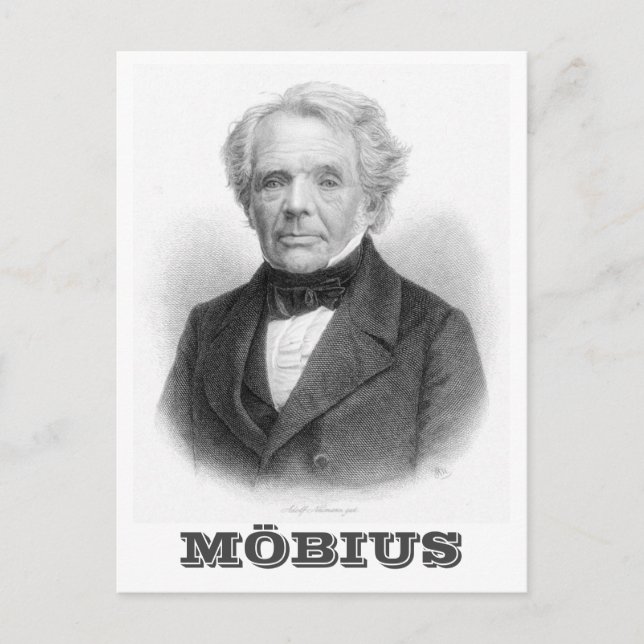 August Ferdinand Möbius vykort (Framsida)
