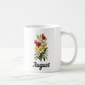 August Flower Mugg, Birthday Flower Mugg