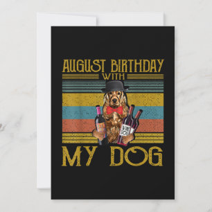 August födelsedag med min irländska setter hund 20 inbjudningar