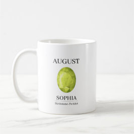 August Födelsesten Födelsedagsnamn Peridot Kaffemugg