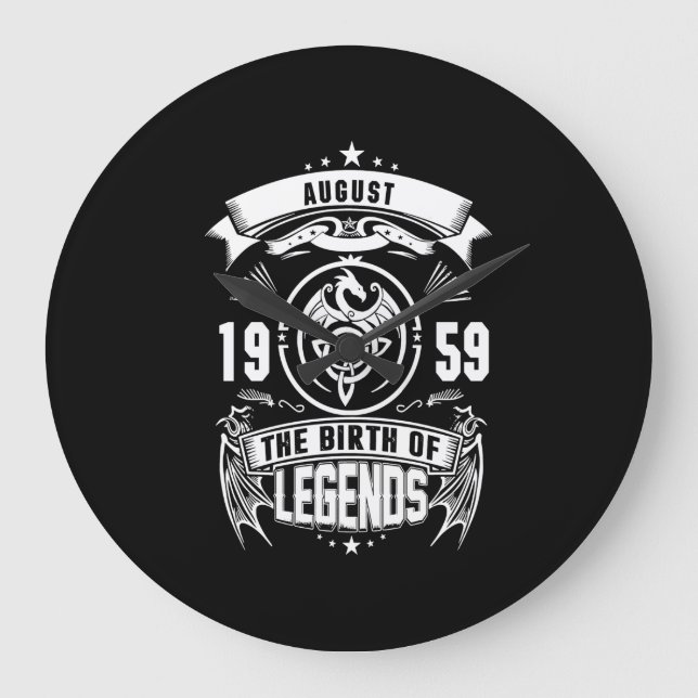 August Gift | 1959 Legendarnas födelse Stor Klocka (Framsida)