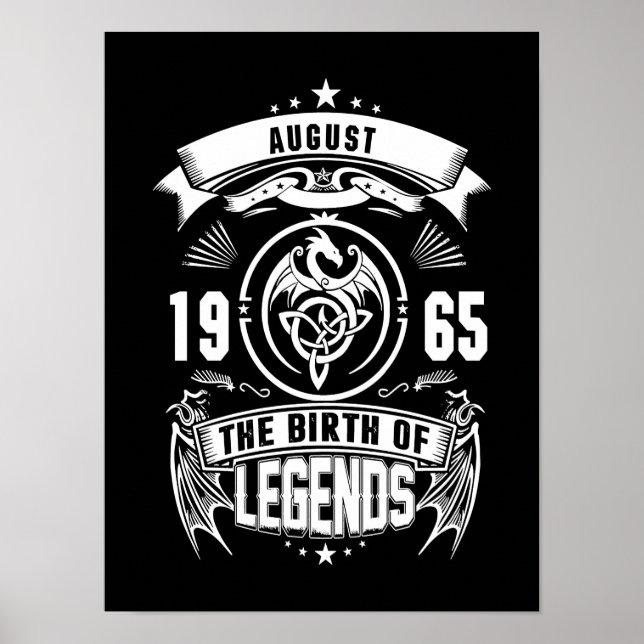 August Gift | 1965 Legendarnas födelse Poster (Framsidan)
