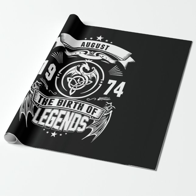 August Gift | 1974 Legendarnas födelse Presentpapper (Utrullad)