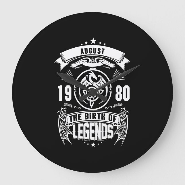 August Gift | 1980 Böndernas födelse Stor Klocka (Framsida)